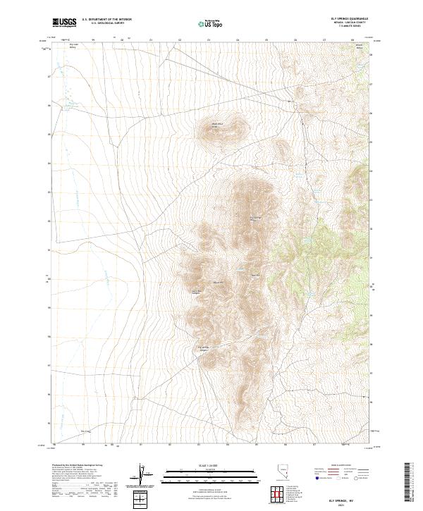 Ely Springs 2021 topographic map thumbnail