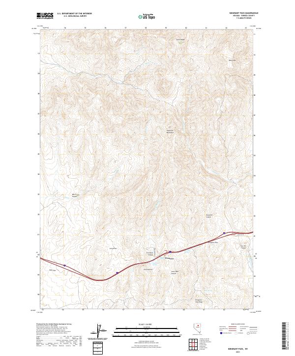 Emigrant Pass 2021 topographic map thumbnail