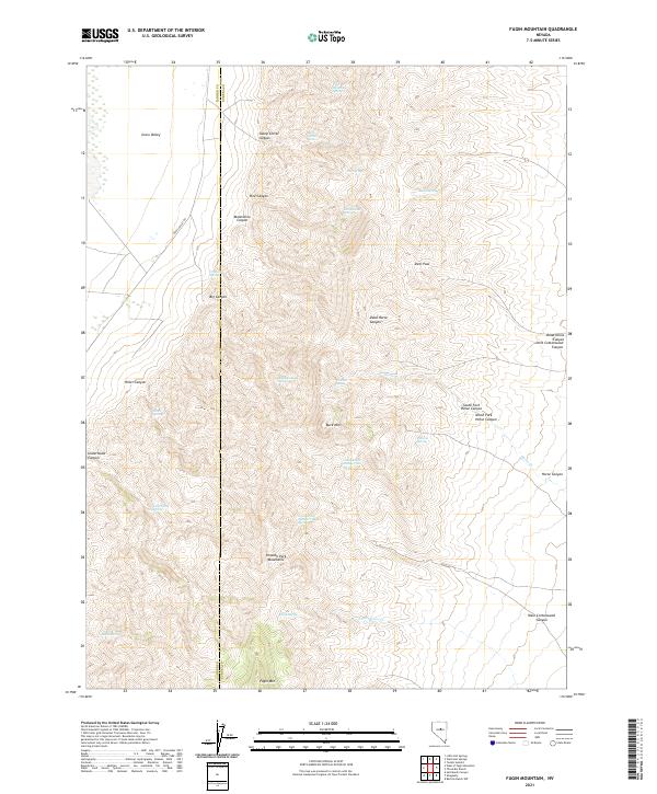 Fagin Mountain 2021 topographic map thumbnail