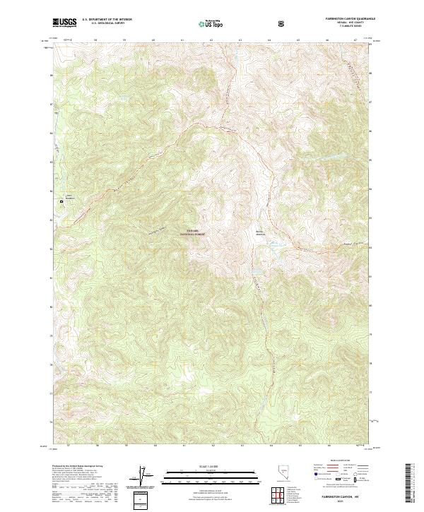 Farrington Canyon topographic map thumbnail