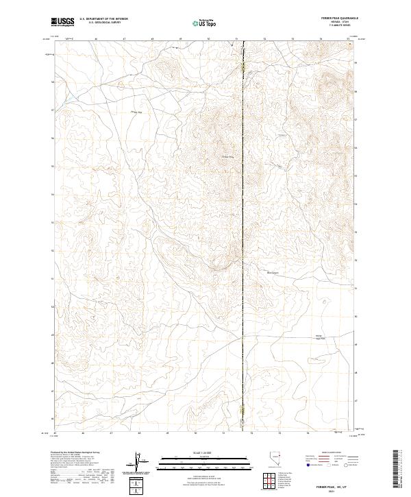 Ferber Peak 2021 topographic map thumbnail