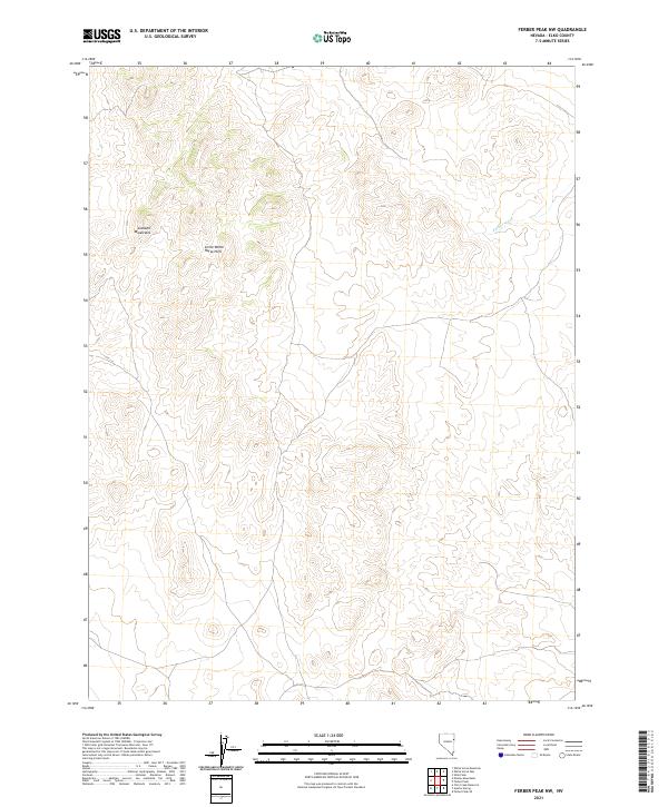 Ferber Peak NW topographic map thumbnail