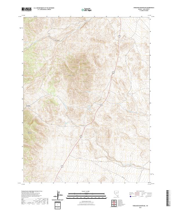 Ferguson Mountain 2021 topographic map thumbnail