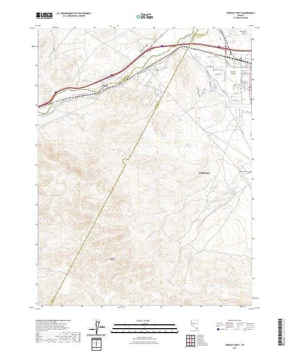 Fernley West 2021 topographic map thumbnail