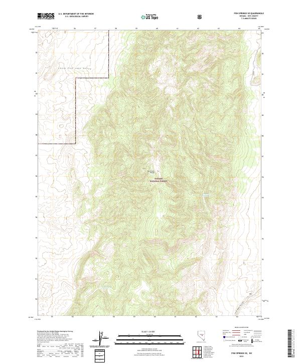 Fish Springs SE topographic map thumbnail