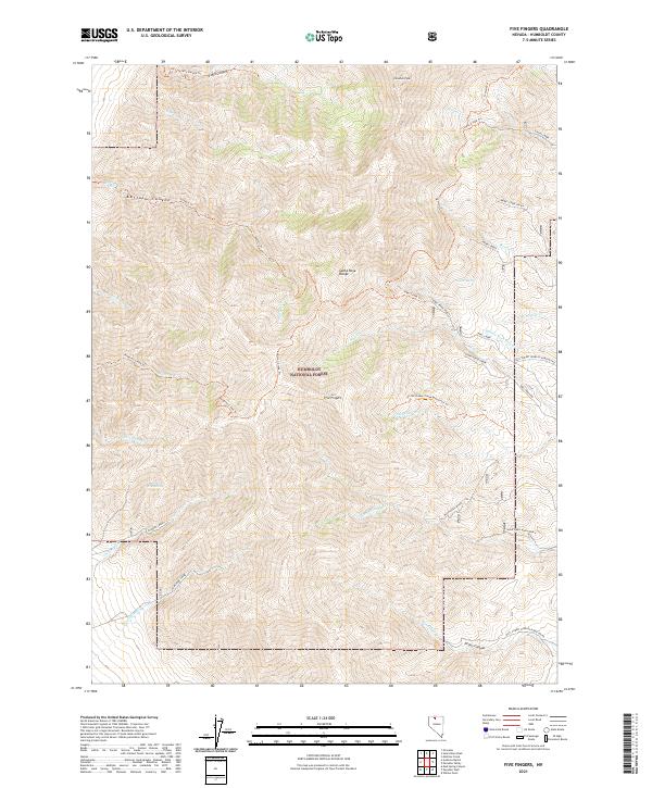 Five Fingers topographic map thumbnail