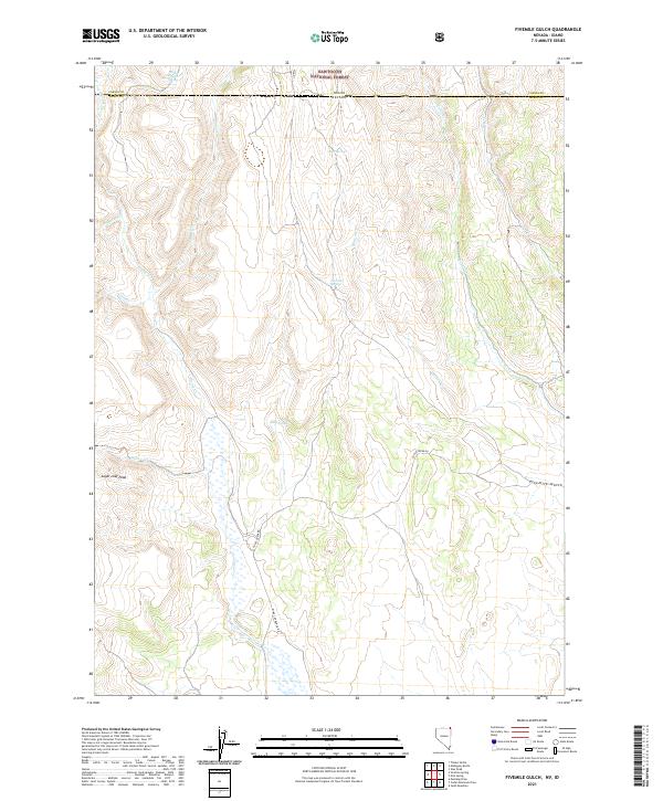 Fivemile Gulch 2021 topographic map thumbnail