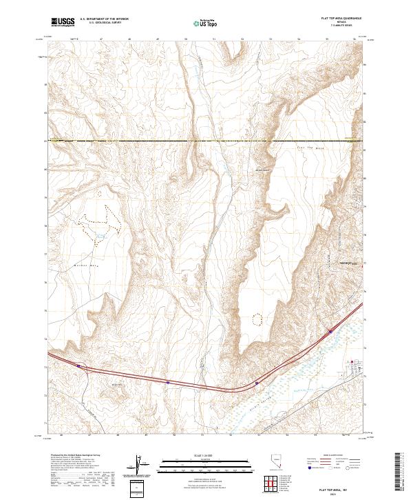 Flat Top Mesa 2021 topographic map thumbnail