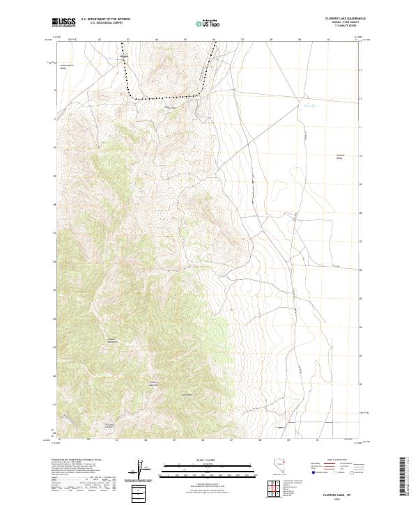 Flowery Lake 2021 topographic map thumbnail