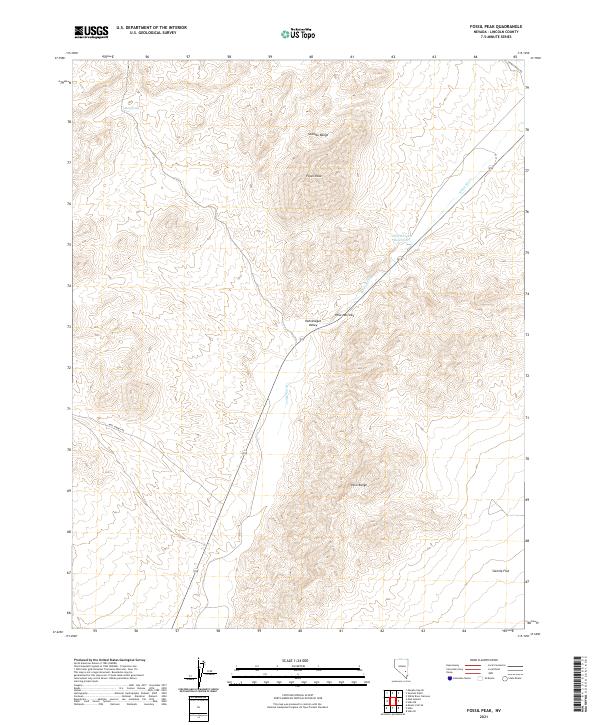 Fossil Peak 2021 topographic map thumbnail