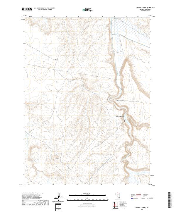 Fourmile Butte topographic map thumbnail