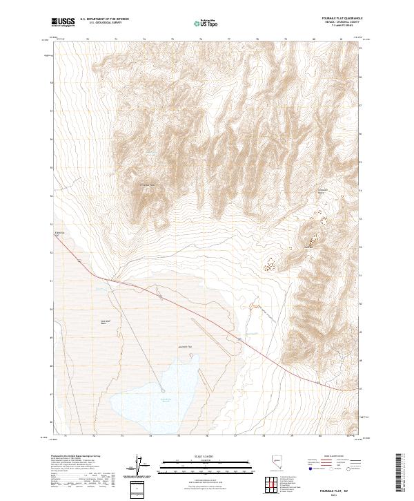 Fourmile Flat 2021 topographic map thumbnail