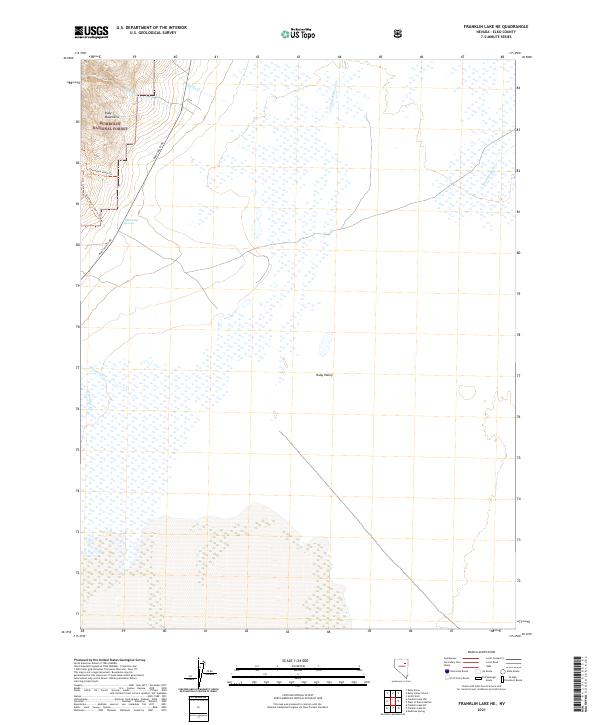 Franklin Lake NE topographic map thumbnail