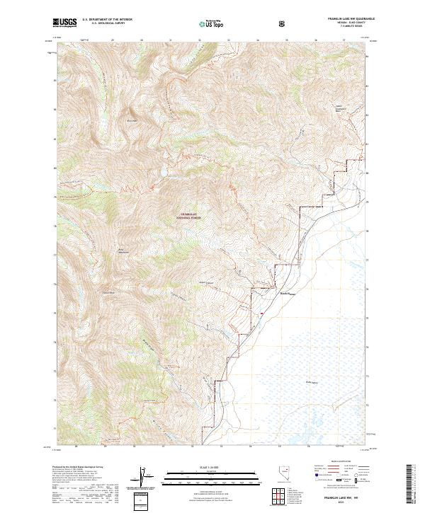 Franklin Lake NW topographic map thumbnail