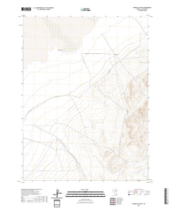 Franklin Lake SE topographic map thumbnail