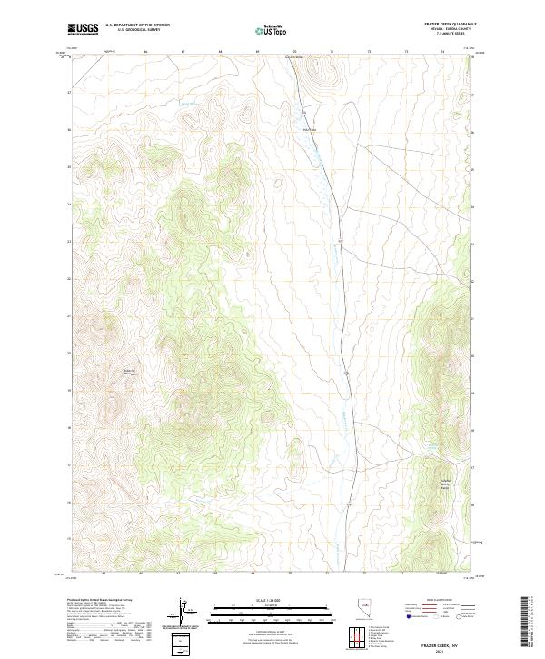 Frazier Creek 2021 topographic map thumbnail