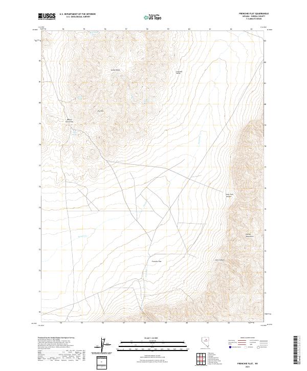 Frenchie Flat 2021 topographic map thumbnail