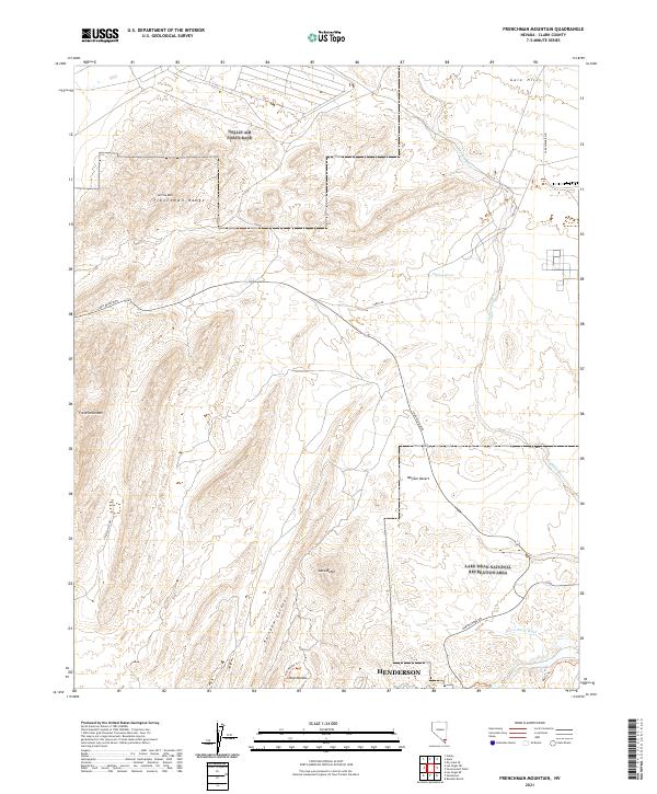 Frenchman Mountain topographic map thumbnail
