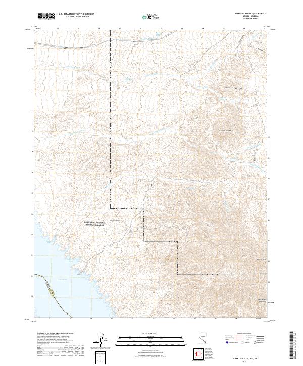 Garrett Butte topographic map thumbnail