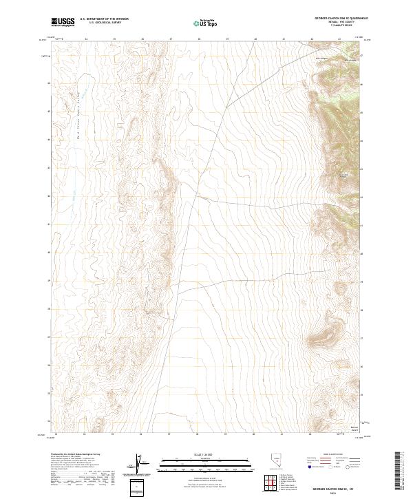 Georges Canyon Rim SE topographic map thumbnail