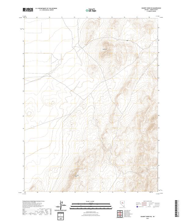 Gilbert Creek NE 2021 topographic map thumbnail