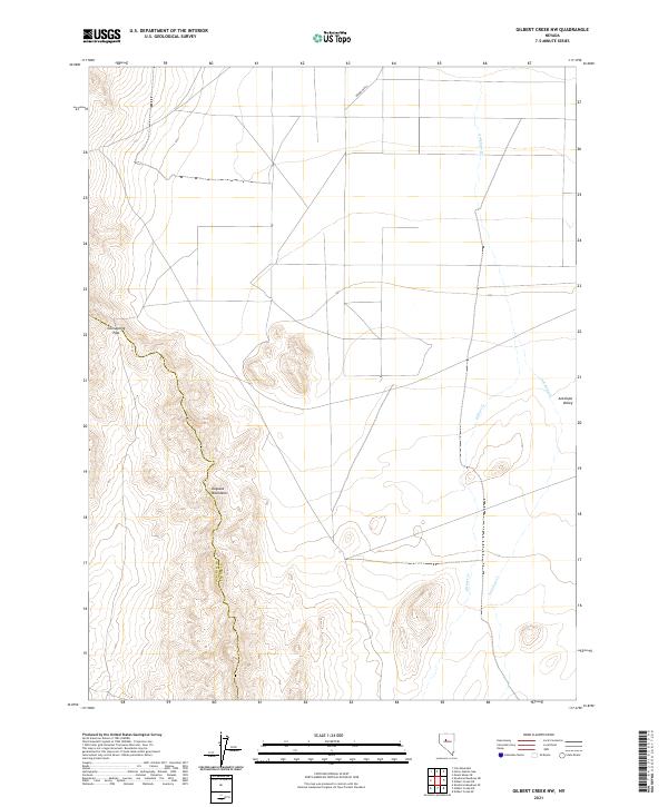 Gilbert Creek NW topographic map thumbnail