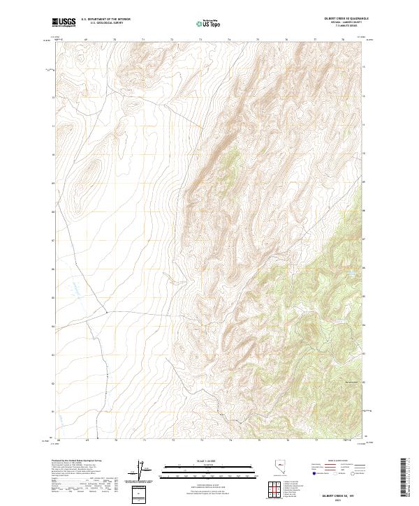 Gilbert Creek SE topographic map thumbnail
