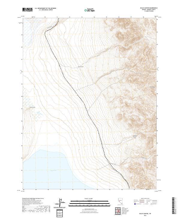 Gillis Canyon 2021 topographic map thumbnail