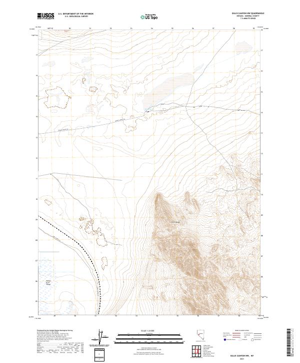 Gillis Canyon NW topographic map thumbnail