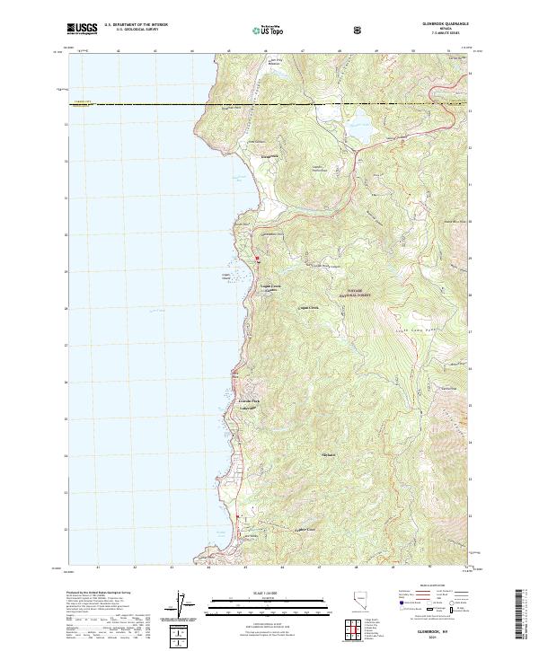 Glenbrook 2021 topographic map thumbnail