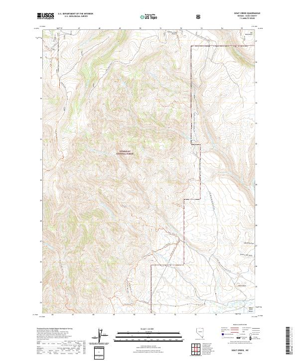 Goat Creek 2021 topographic map thumbnail