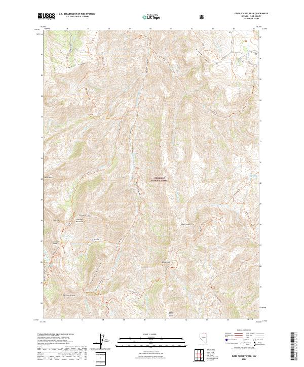Gods Pocket Peak 2021 topographic map thumbnail