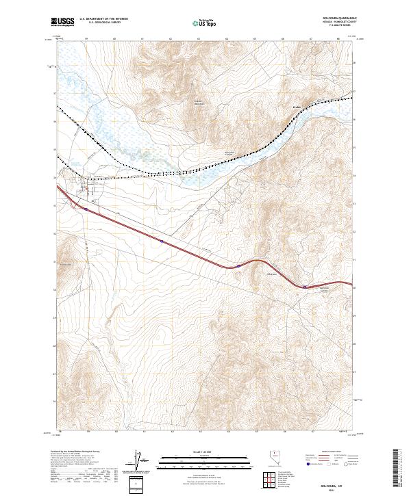 Golconda 2021 topographic map thumbnail