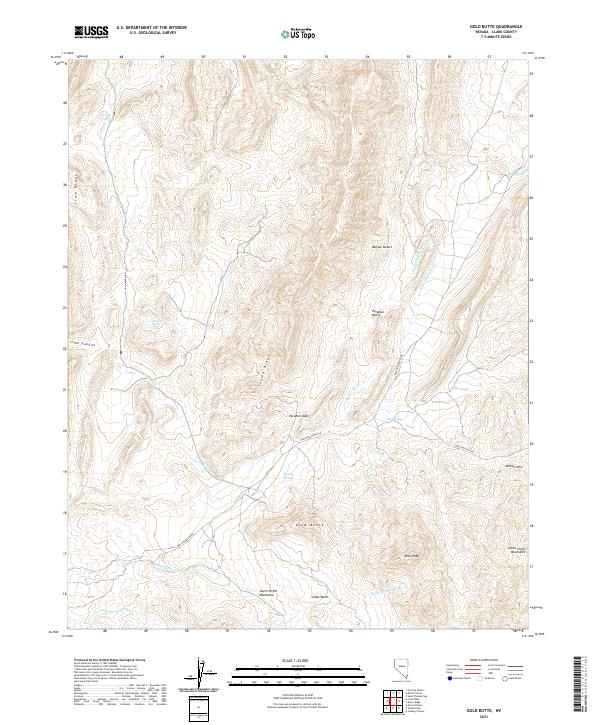 Gold Butte topographic map thumbnail