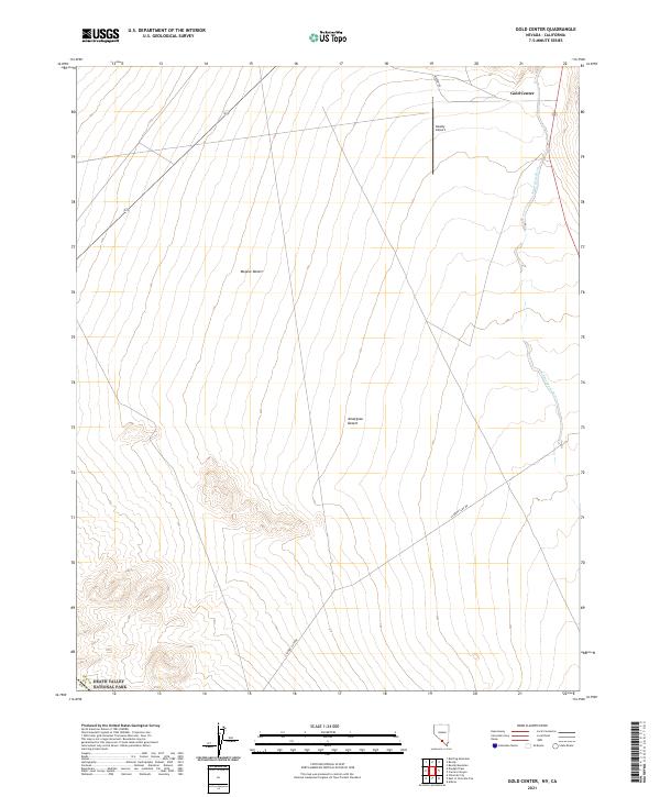 Gold Center 2021 topographic map thumbnail