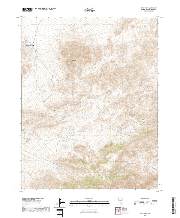 Gold Point 2021 topographic map thumbnail