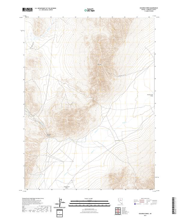 Goldrun Creek topographic map thumbnail