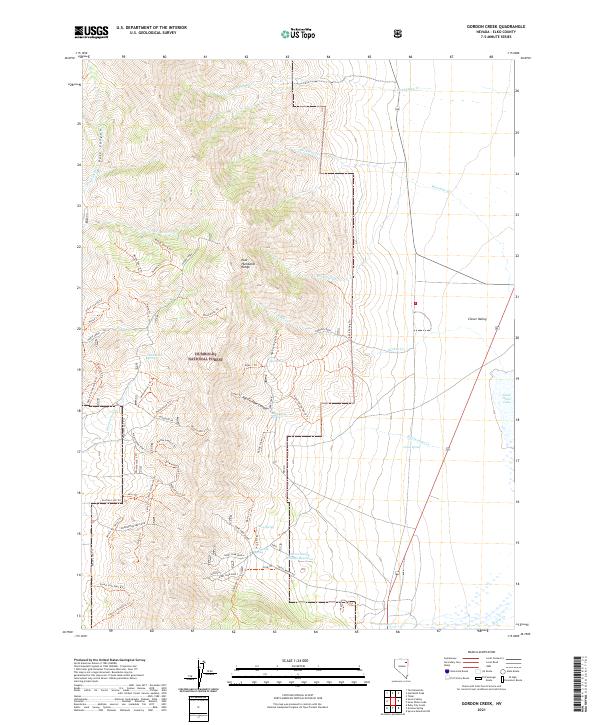 Gordon Creek topographic map thumbnail