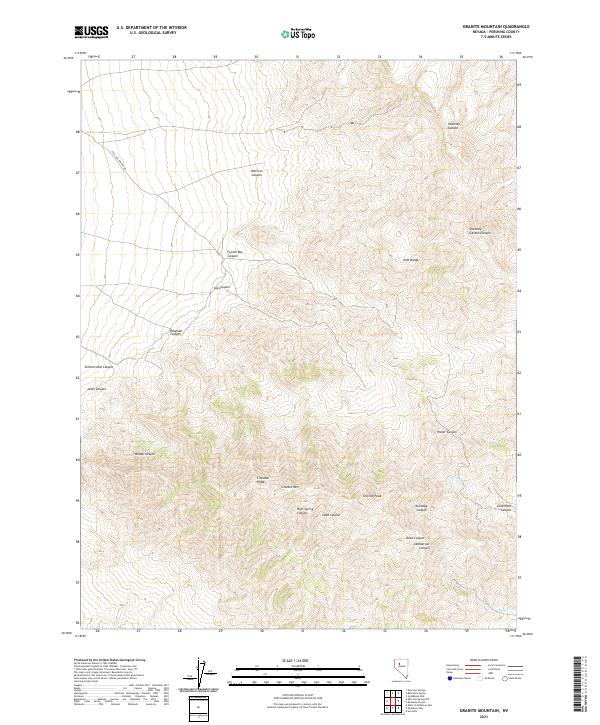 Granite Mountain 2021 topographic map thumbnail