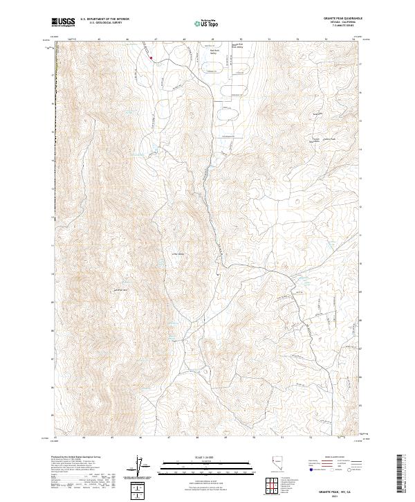 Granite Peak 2021 topographic map thumbnail