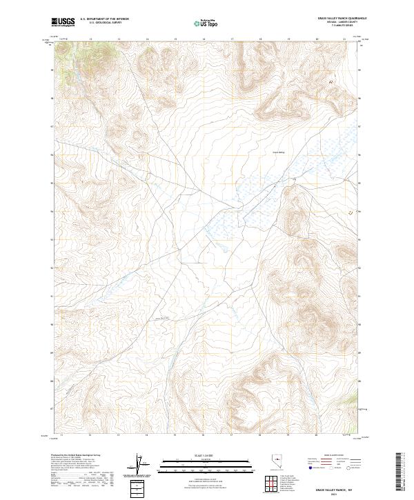 Grass Valley Ranch topographic map thumbnail