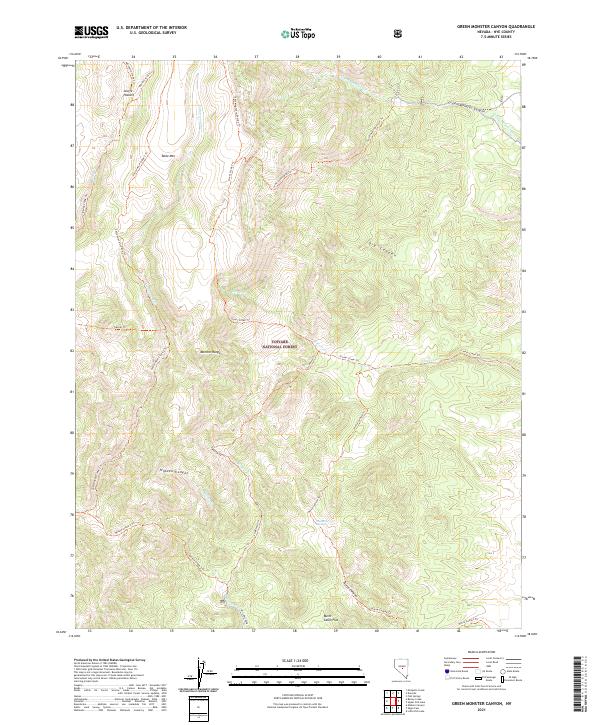 Green Monster Canyon topographic map thumbnail