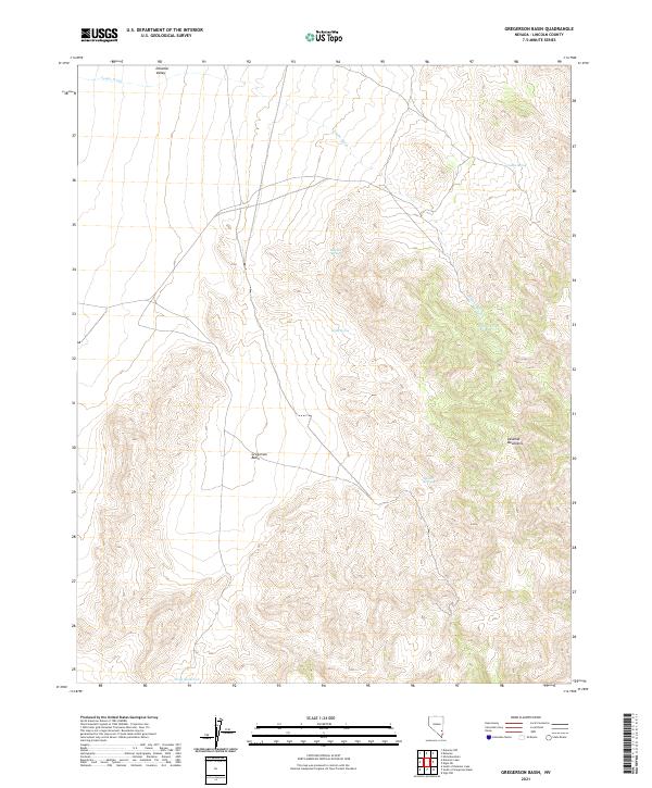 Gregerson Basin 2021 topographic map thumbnail