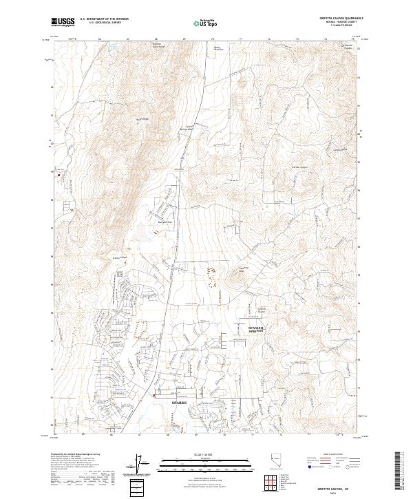 Griffith Canyon 2021 topographic map thumbnail