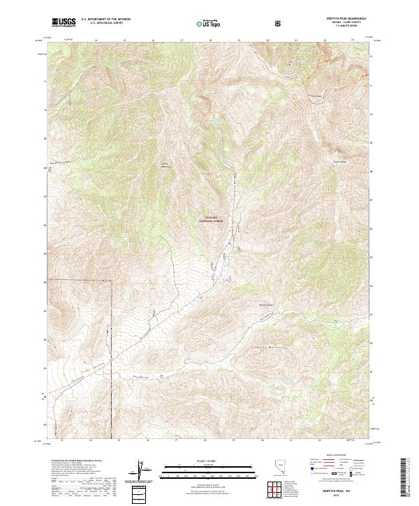 Griffith Peak 2021 topographic map thumbnail