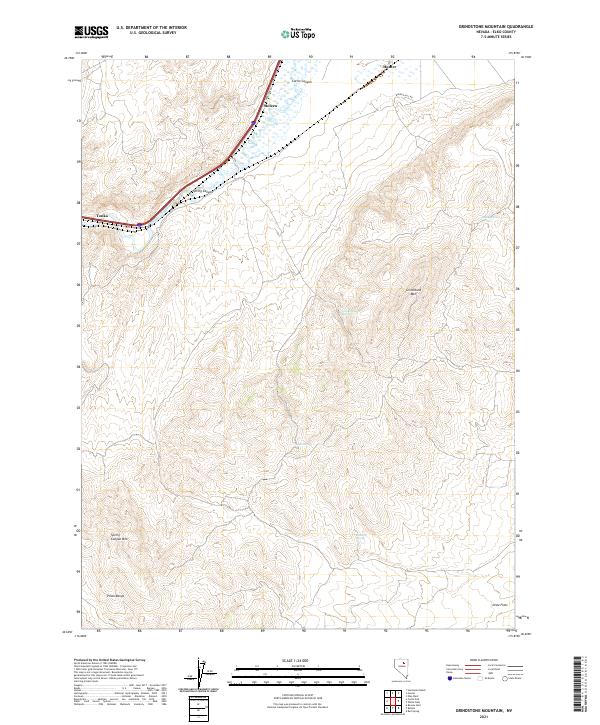 Grindstone Mountain 2021 topographic map thumbnail