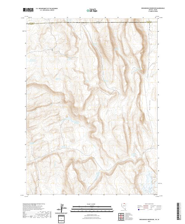 Groundhog Reservoir 2021 topographic map thumbnail