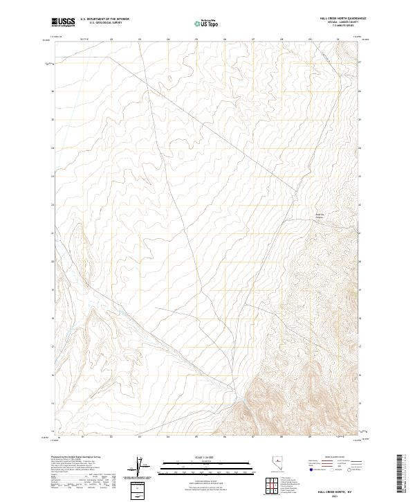 Hall Creek North topographic map thumbnail