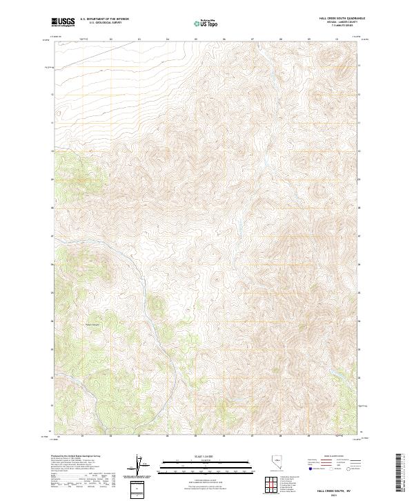 Hall Creek South topographic map thumbnail