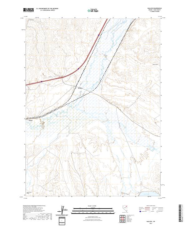 Halleck topographic map thumbnail